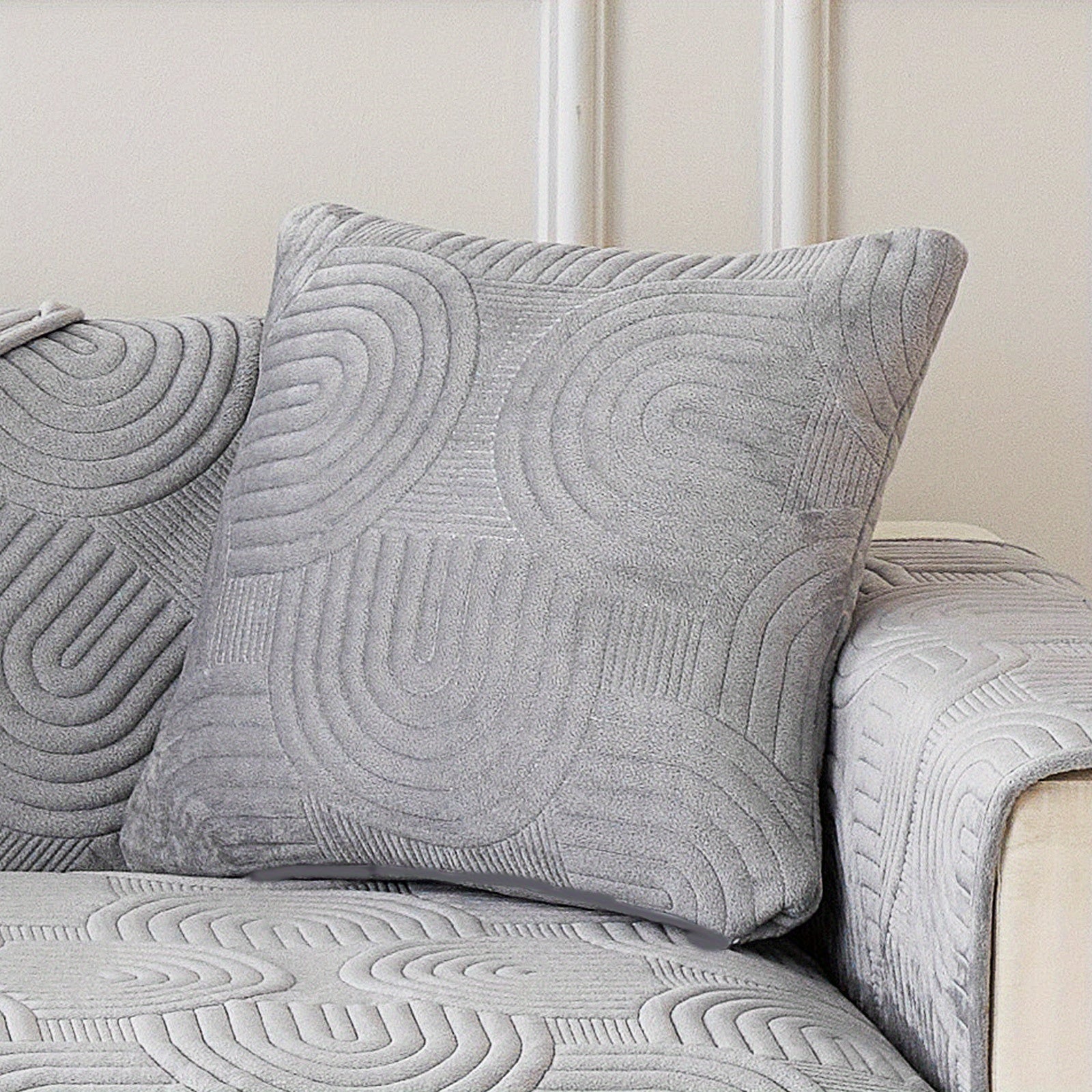 Чехол на мебель из молочного бархата с шерпой, противоскользящий, для защиты мебели, подходит для домашних животных