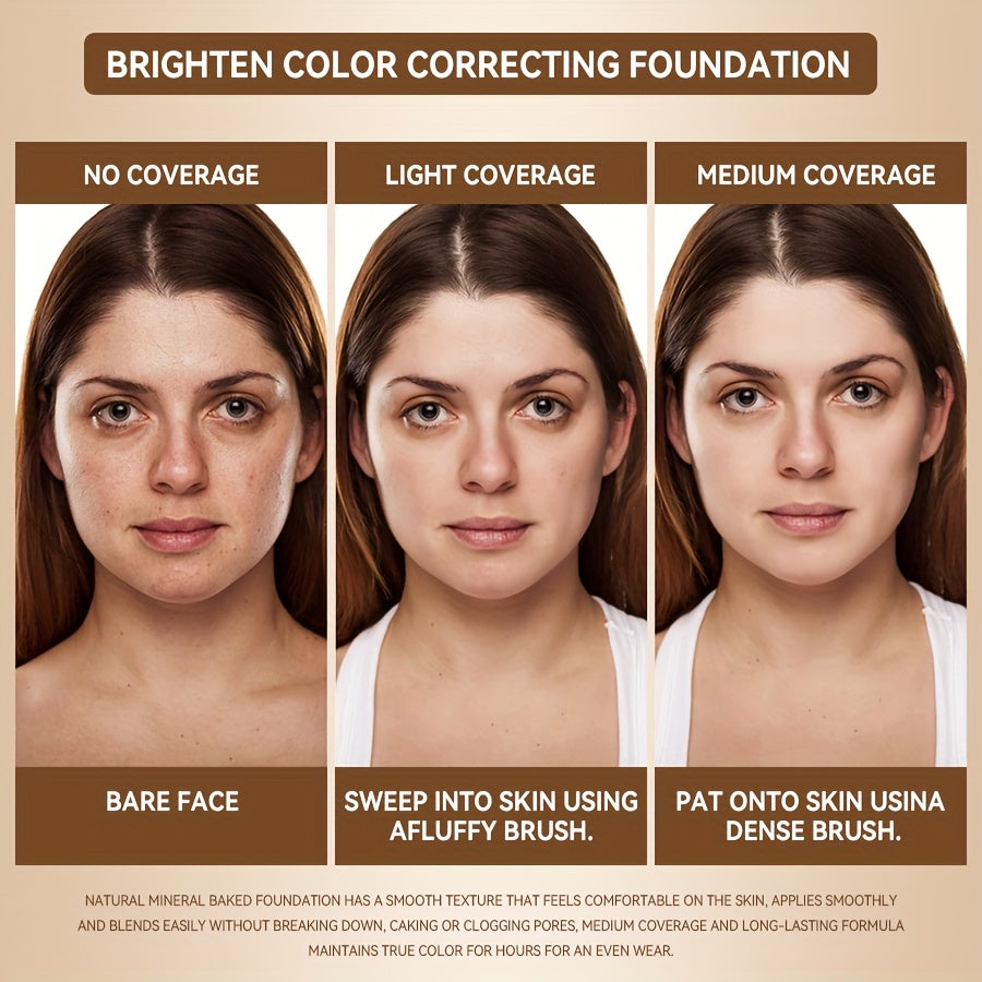 Girl's Long-Lasting Baking Powder Foundation Natural Finish 24H All Skin Types