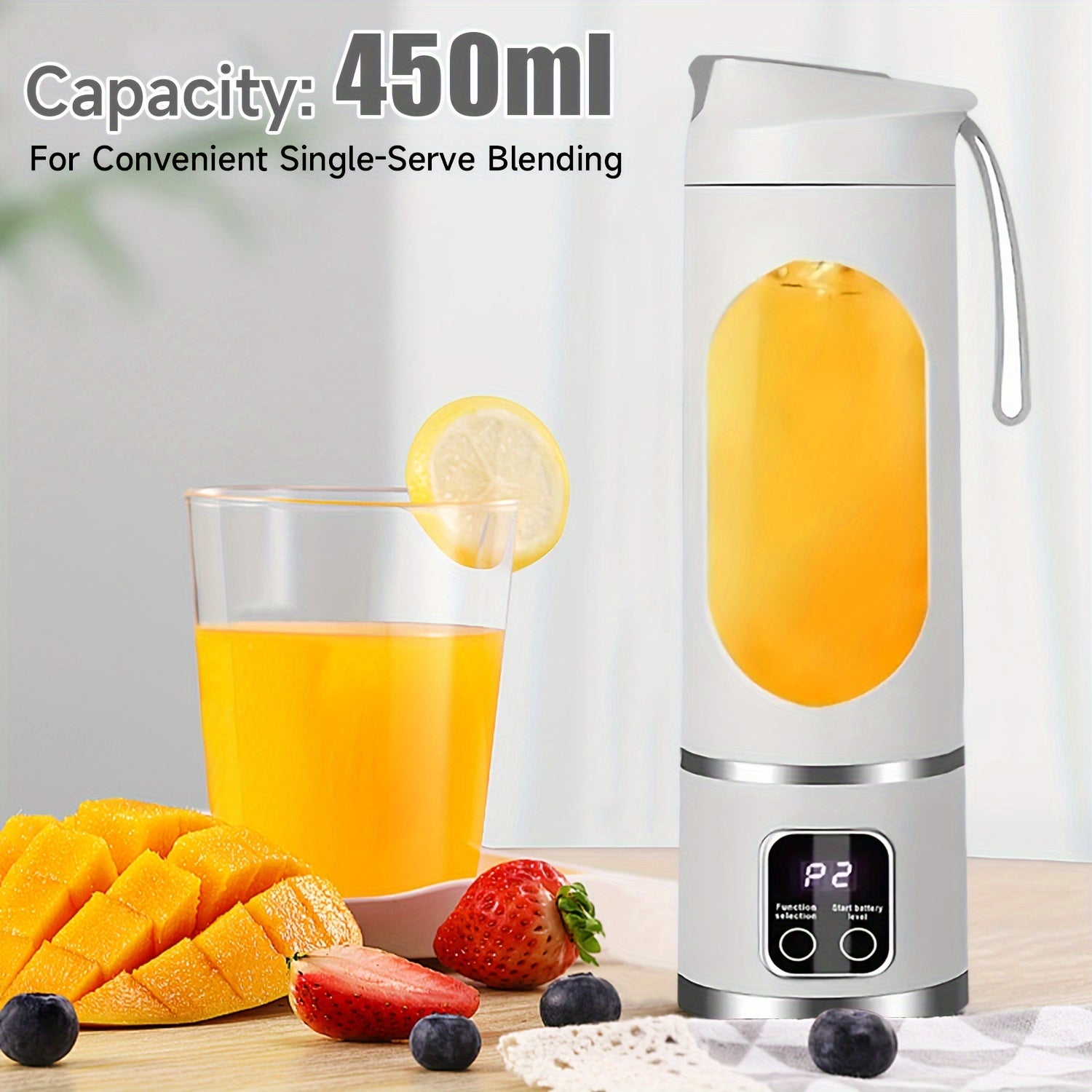 Portable Battery-Powered Blender Juicer for Smoothies and Ice