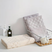 Cotton Towel Set 3-Piece Quick-Drying Fluffy Absorbent Breathable Multicolor 68x140 cm