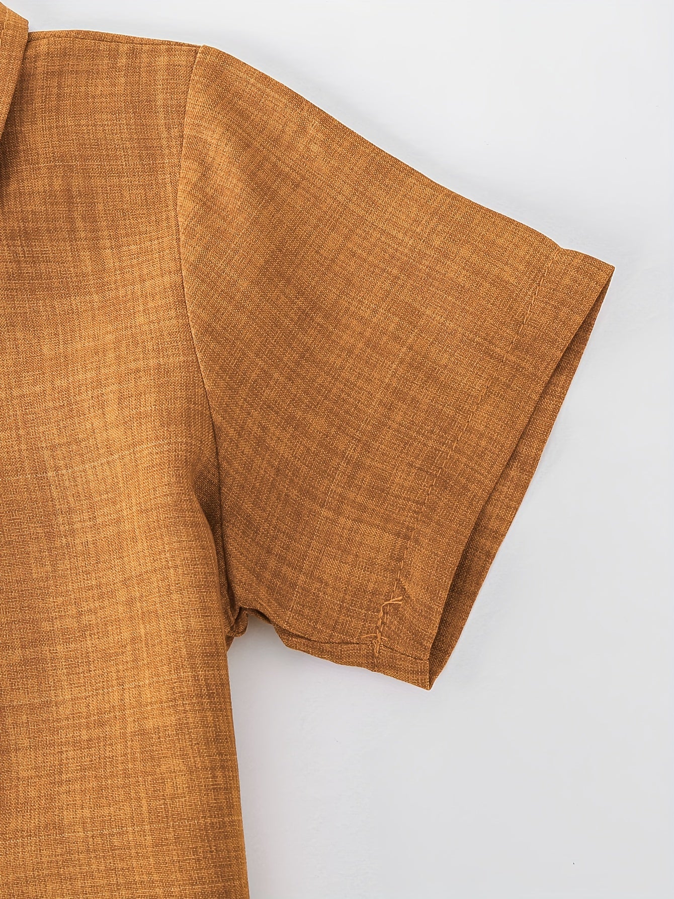 Kids Boys Summer Outfit 3-Piece Solid Color Shirt Plaid Shorts Hat Age 1-8