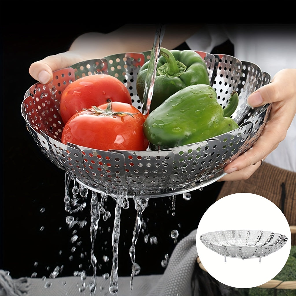 Stainless Steel Collapsible Steamer Basket for Nutritious Cooking