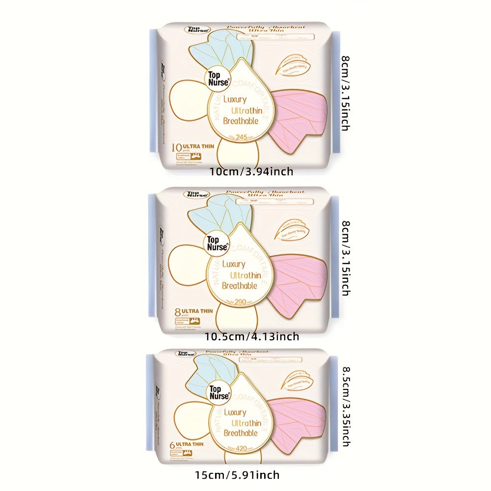 Sanitary Pads Combo Pack Ultra Thin Leak-Proof Breathable Unscented Day Night Assorted Sizes