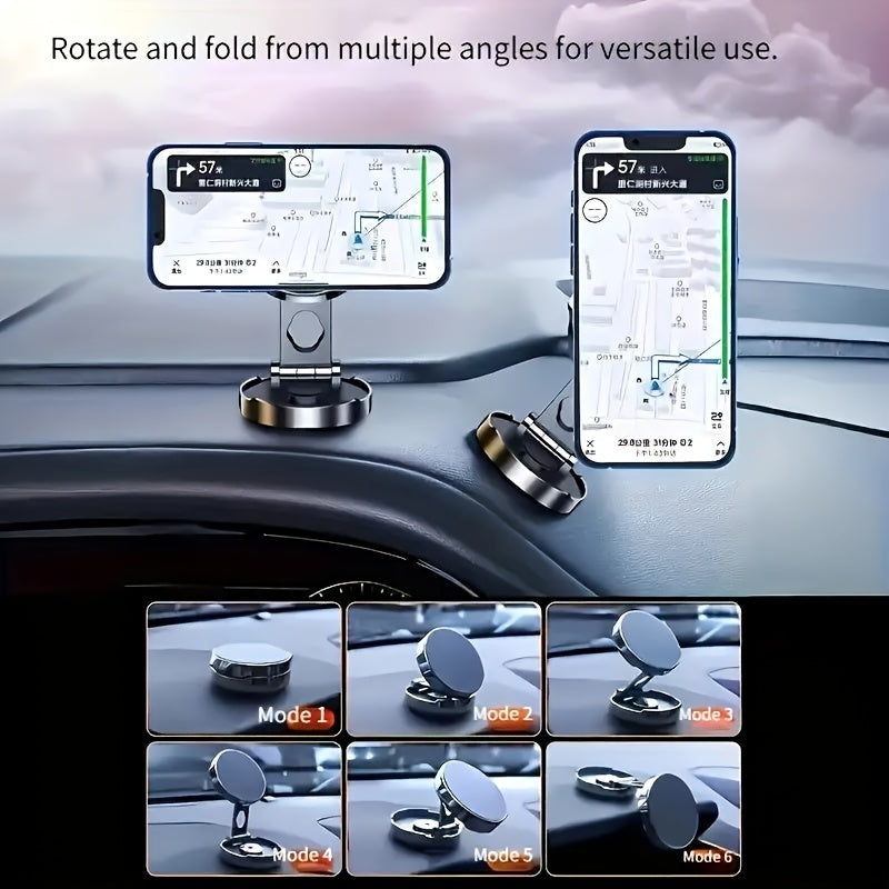 Universal Magnetic Car Phone Holder 360° Rotation Foldable Easy Install