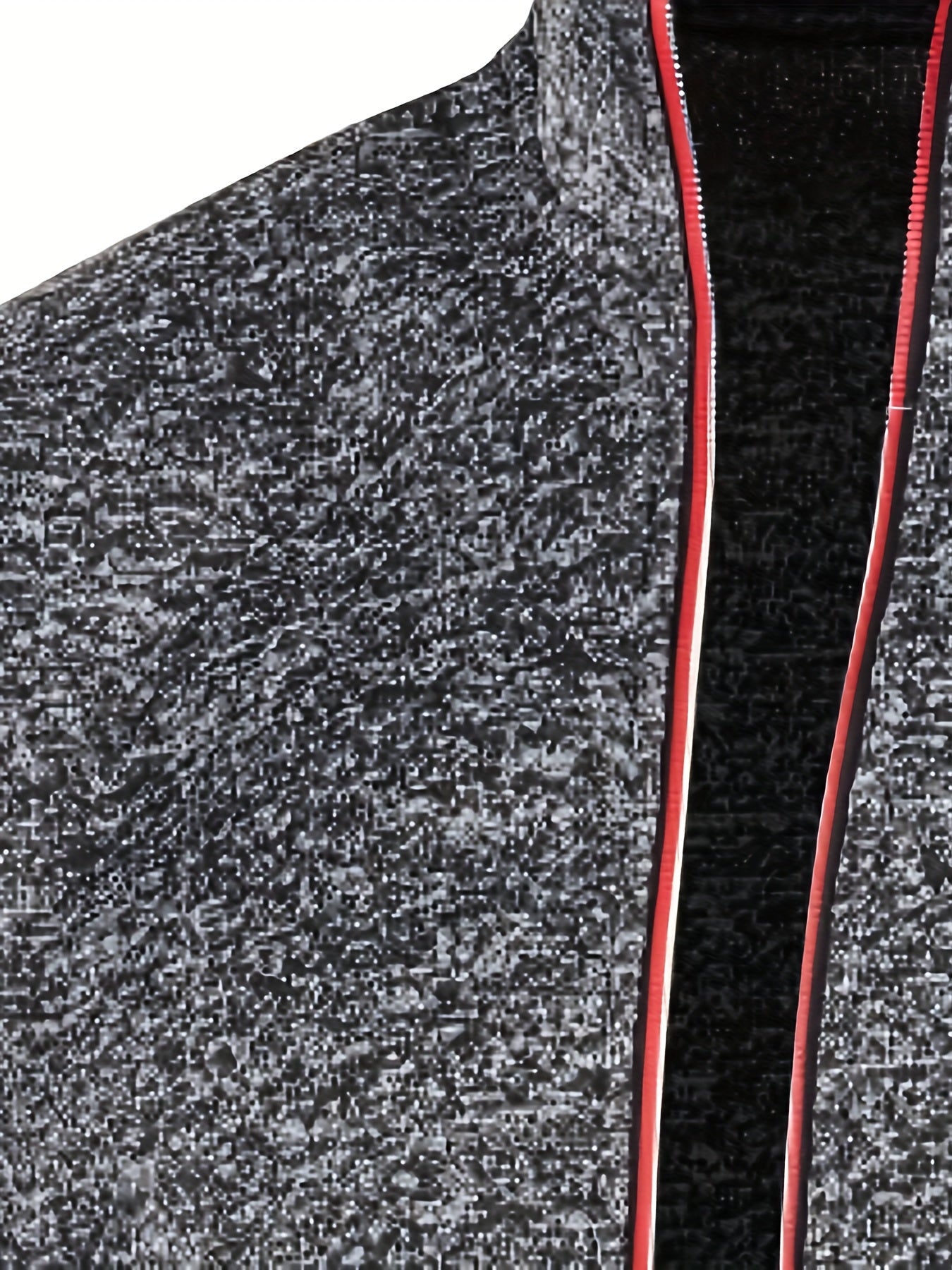 Men's Zip-Up Cardigan Sweater for Fall Winter Solid Knit High Neck Skinny Polyester