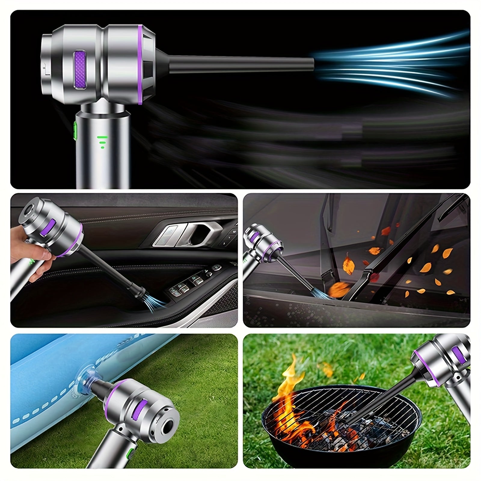 Portable Handheld Vacuum Cleaner 4-in-1 Cordless Mini Car Home Office