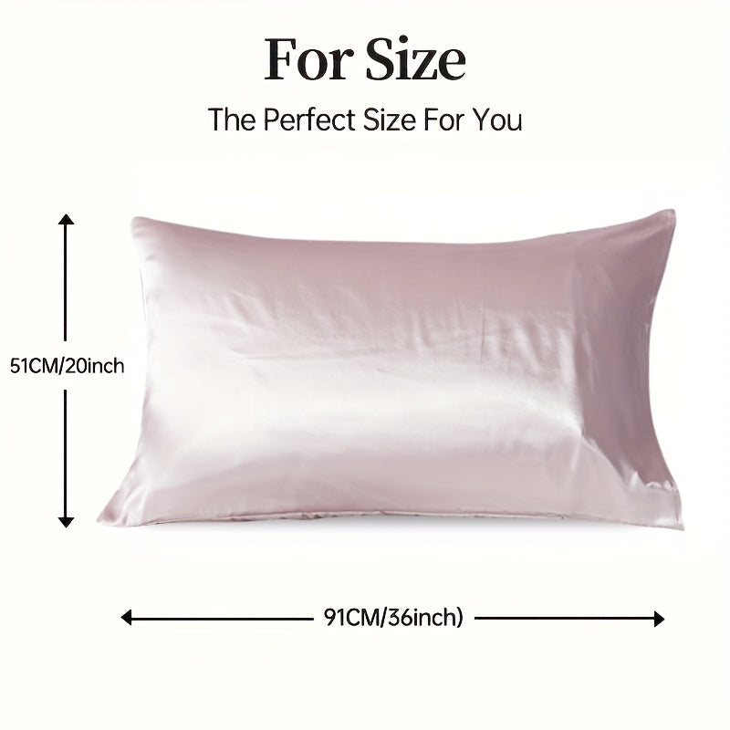 Toza rangli ipak yostiq qopqog'i to'quvchan teri va soch parvarishi uchun, hashamatli his