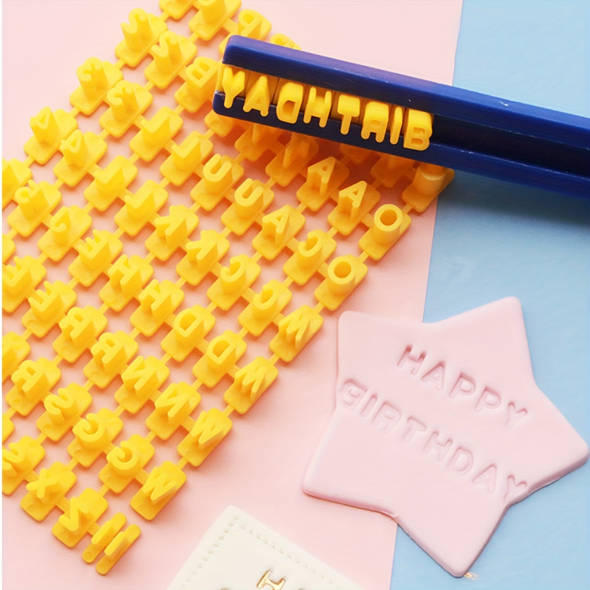 Interchangeable Cookie Stamps with Mini Alphanumeric Cutter for Baking and Decorating