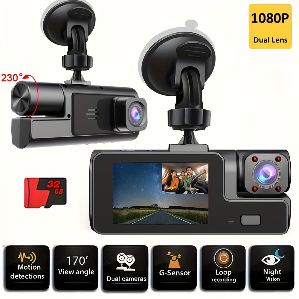 Car Dash Cam Front and Inside 1080P 720P Night Vision Wide Angle