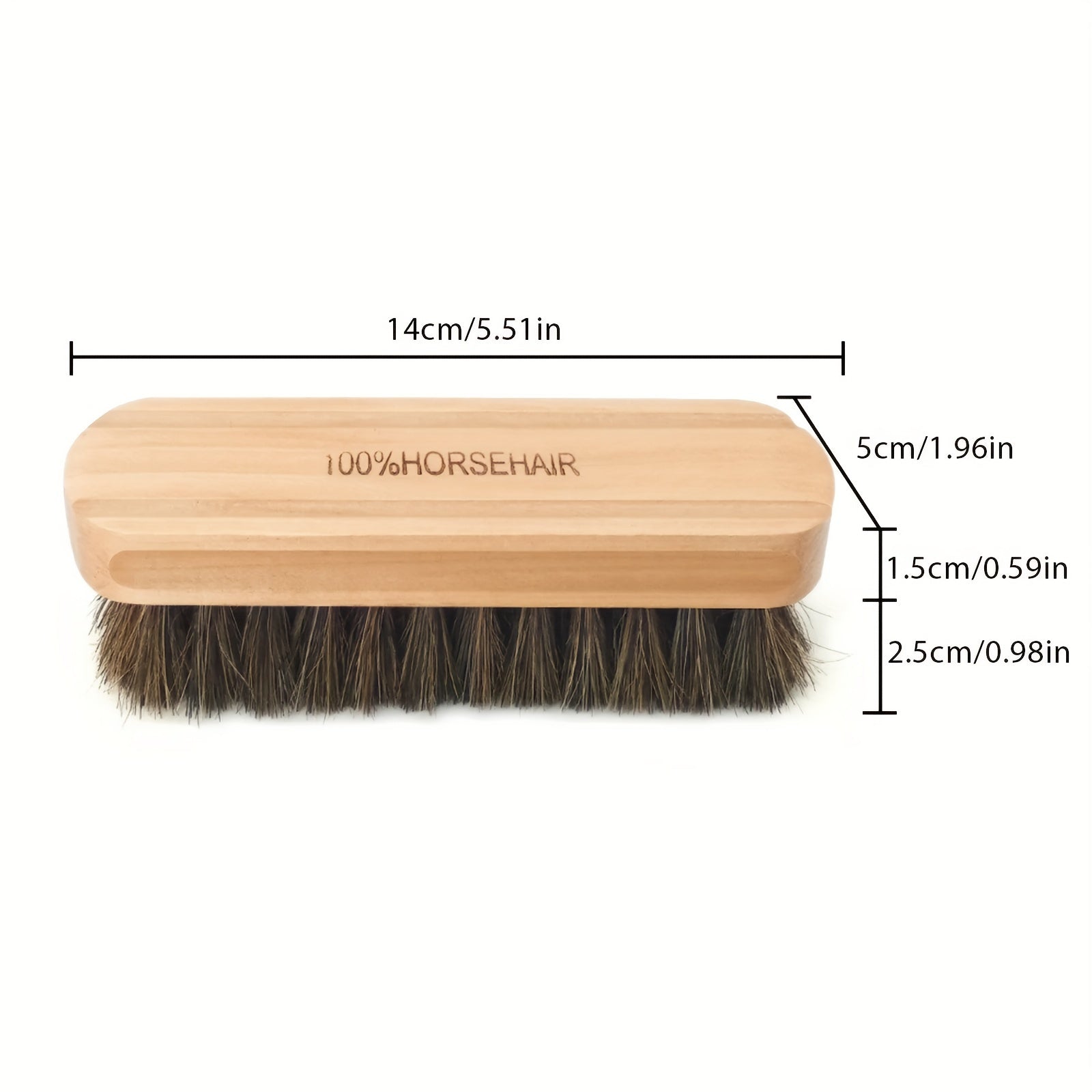 Horse Hair Shoe Brush for Cleaning and Polishing Suede Boots and Shoes