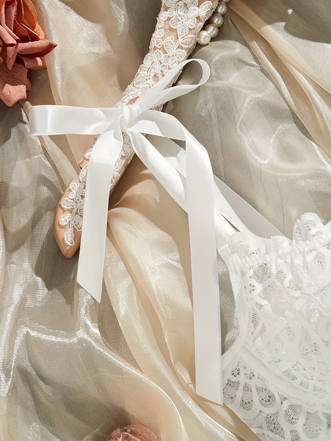 White Floral Lace Lingerie Set with Underwire Bra and Thong for Women