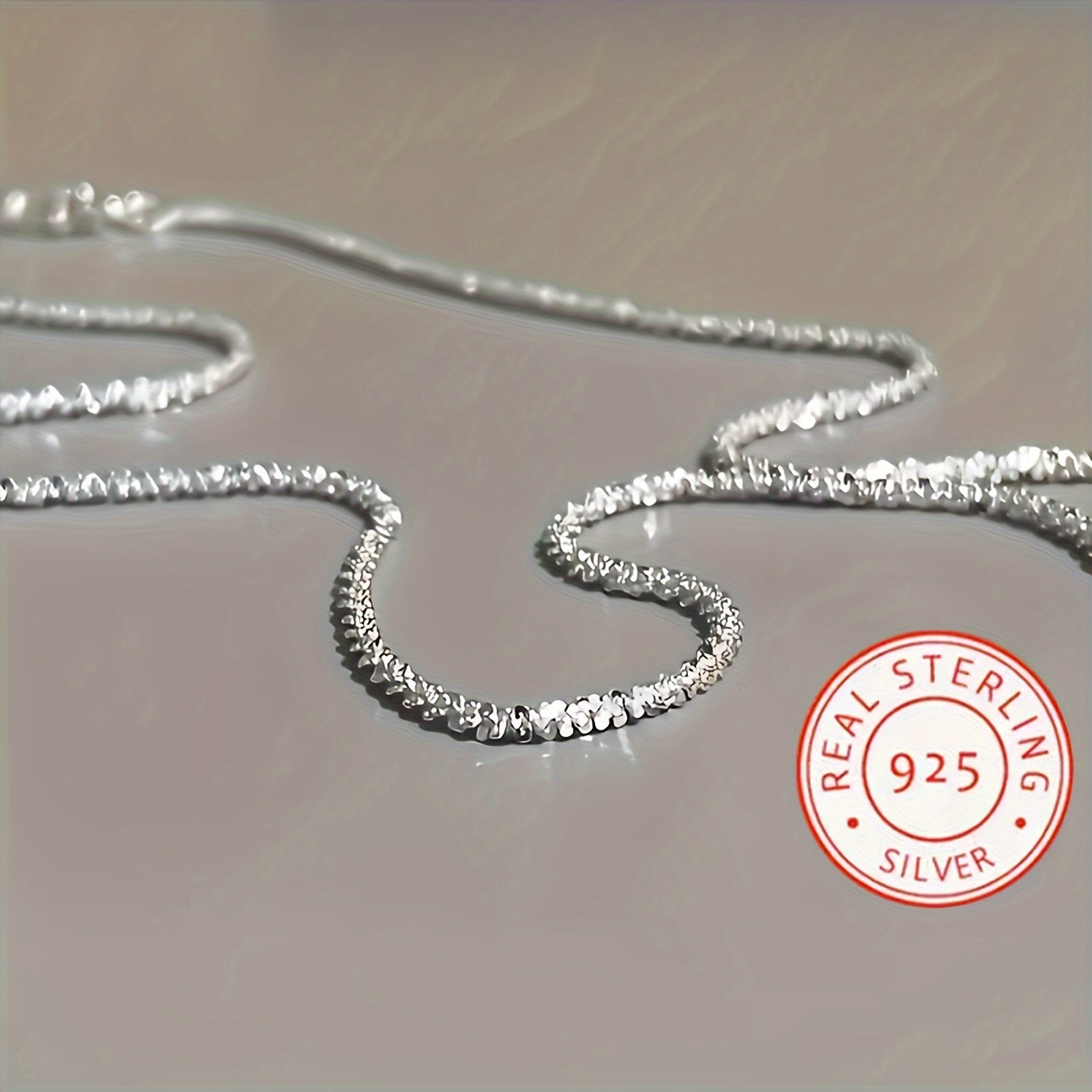 Sterling Silver Necklace Sparkle Jewelry for Weddings and Parties Lightweight Glamorous Design