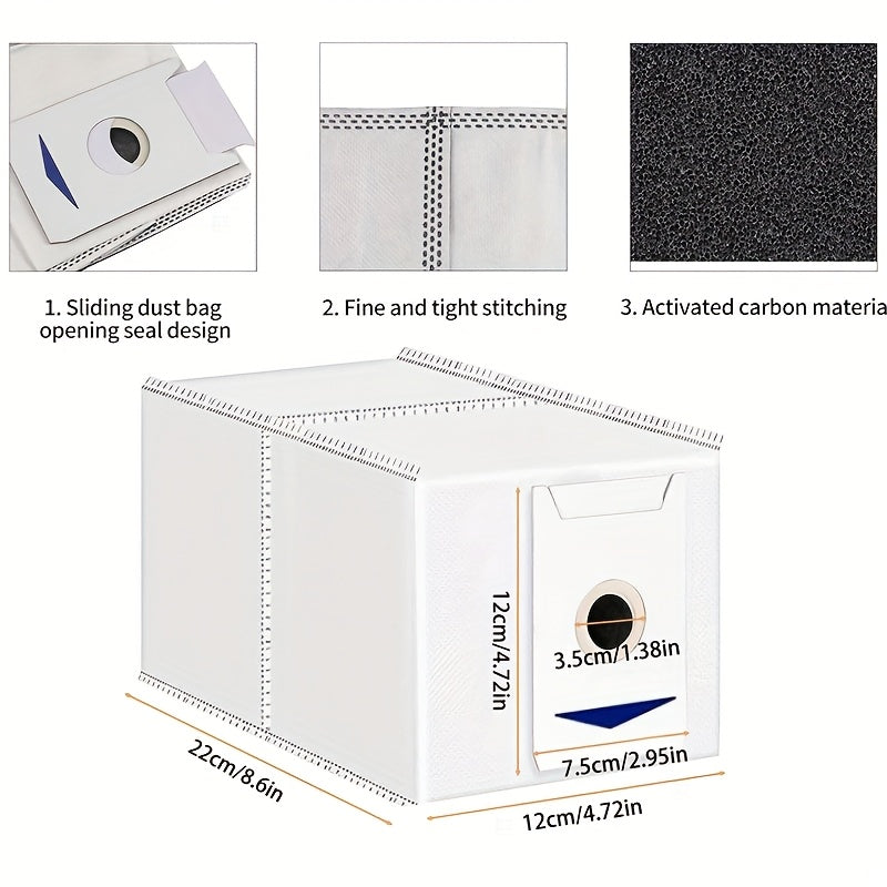 Robot Vacuum Bags Pack of 10 3L Large Capacity Durable Non-Woven Fabric