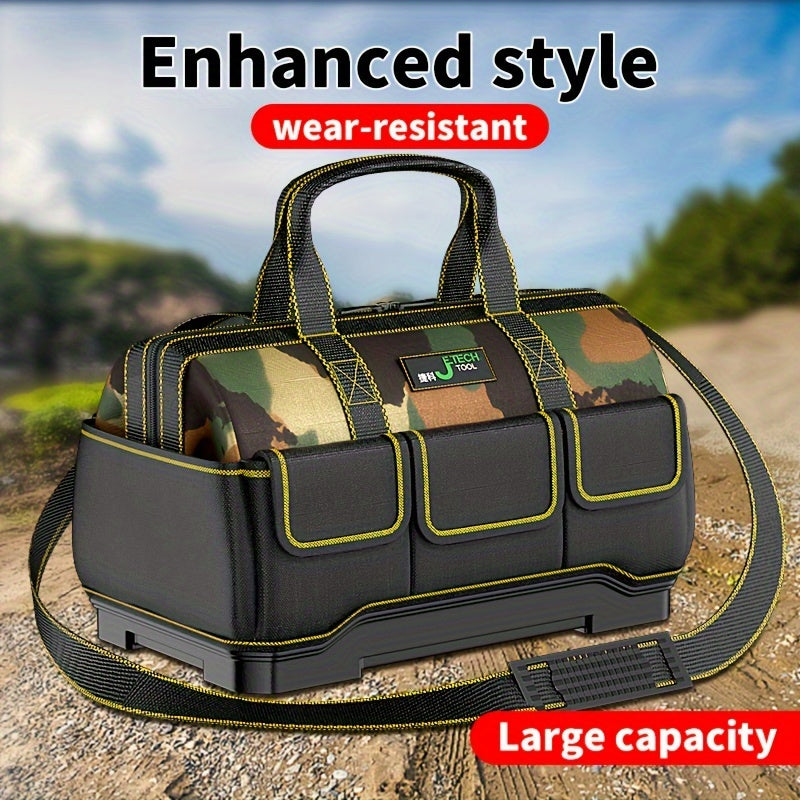 Electrician's Tool Bag Portable Metal Water-Resistant Oxford Cloth Organizer for Automotive Outdoor Maintenance