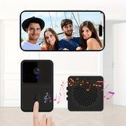 Smart WiFi Doorbell with HD Camera Night Vision Two-Way Audio Motion Detection Black