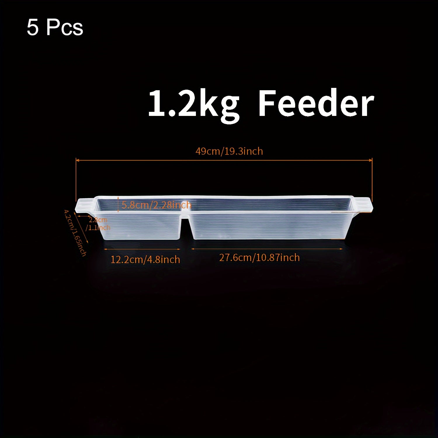 5 ta plastik asalari oziqlantiruvchi idishlar asalarga suv va shakar berish uchun uyali kirish joyida, shaffof rangda.