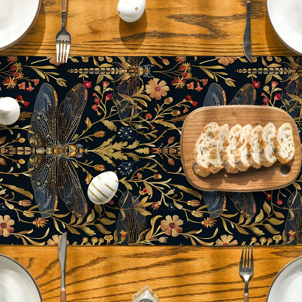 Polyesterdan tayyorlangan, Elegant William Morris maymunqush gullari naqshidagi stol yugurti, oshxona, ovqat xonasi, partiyalar va uy bezaklari uchun. Stol usti bezaklari uchun ideal.