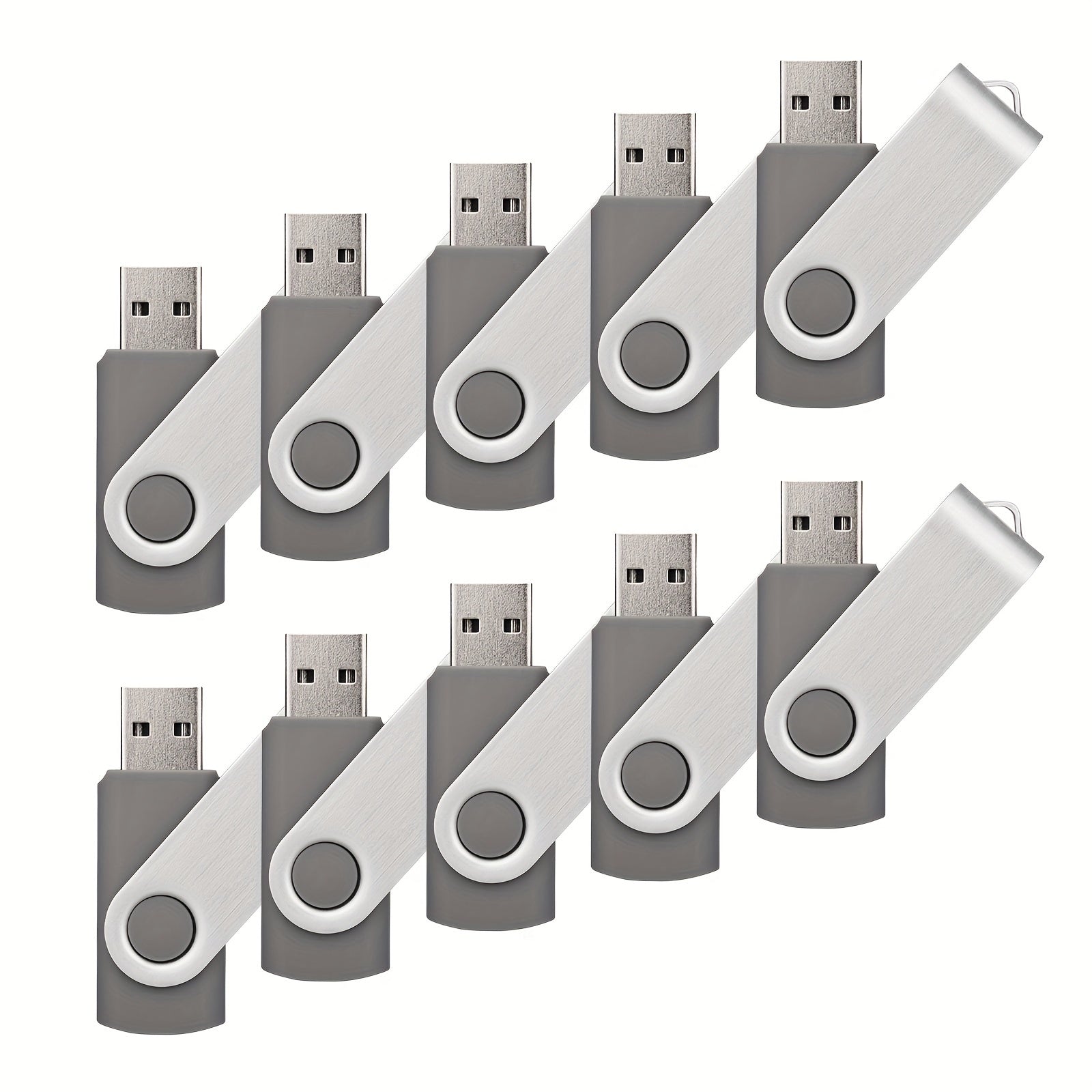 10 ta USB 2.0 flesh drayvlar 4GB 8GB 16GB 32GB 64GB aylanadigan LED indikator bilan