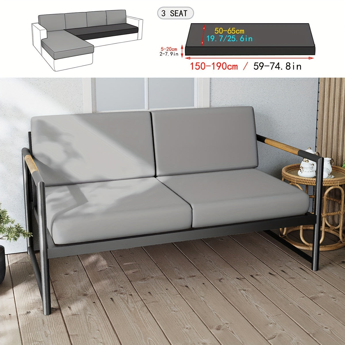 Водонепроницаемый чехол для уличной подушки из молочного волокна для садовой мебели на веранде