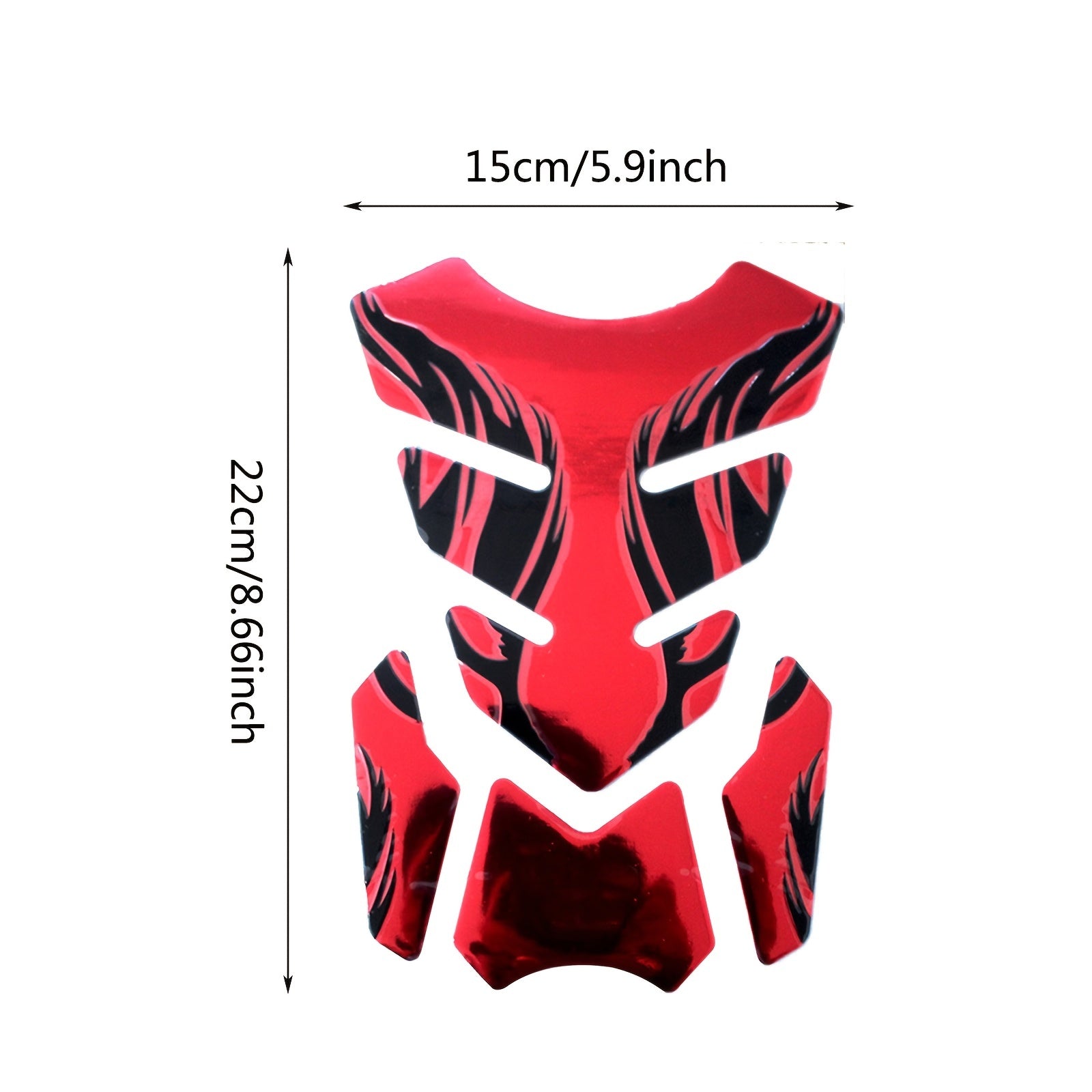 Motorcycle Oil Drum Mat Sticker Fishbone 3D Protective Cover Decorative Flame