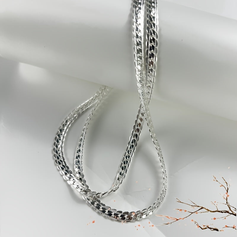 Ювелирный набор в стиле хип-хоп из серебра 925 пробы с цепочкой-ошейником и браслетом 5 мм для повседневных вечеринок и свадеб