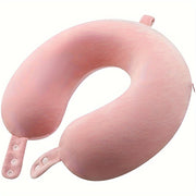 Черная подушка из памяти с регулируемой поддержкой для путешествий и дома