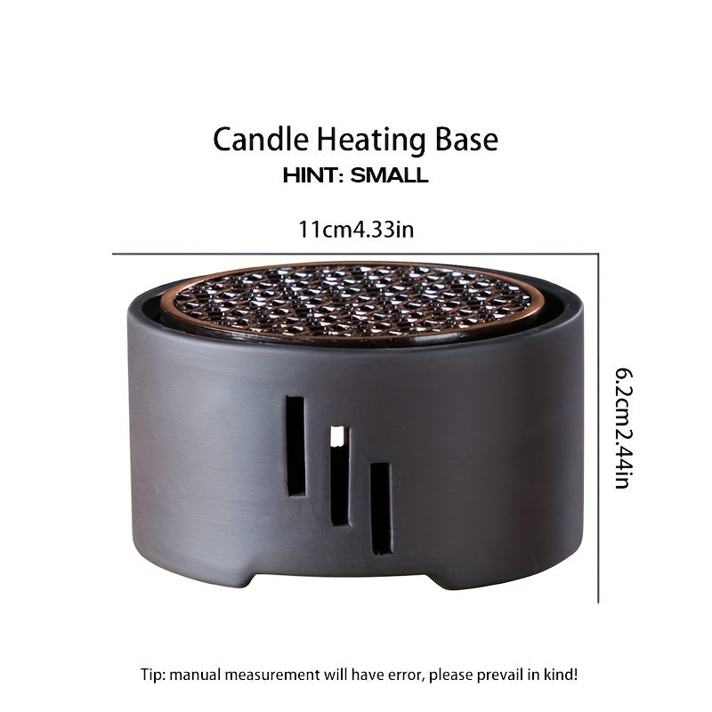 Compact Kung Fu Tea Stove with Candle Heating Base for Porcelain Tea Pot Warmth