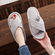 Men's Women's Waffle Pattern Slip-On Slippers Soft Breathable Non-Slip EVA