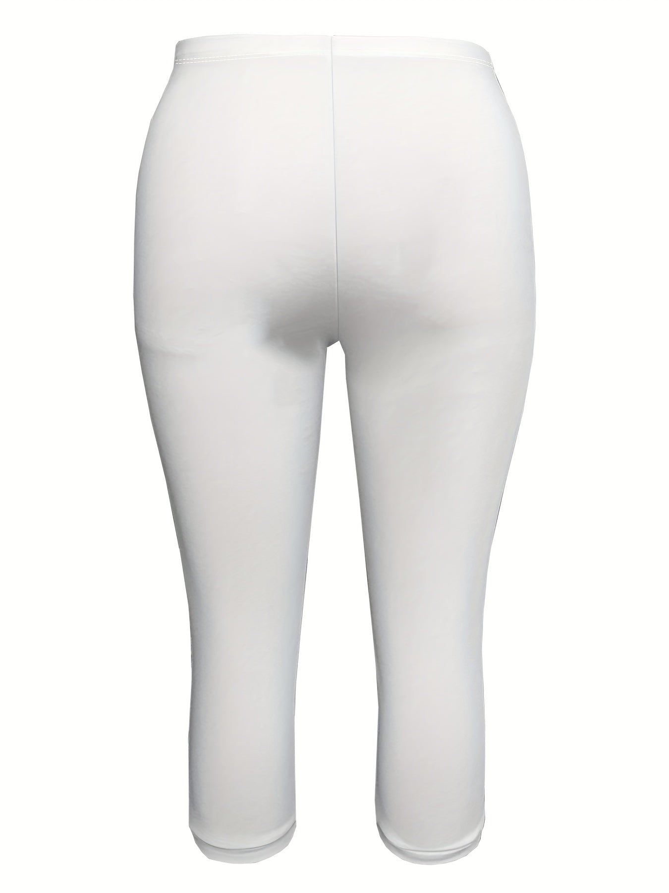 Plus Size Women's High-Waisted Stretchy Non-See-Through Pants Casual Leggings