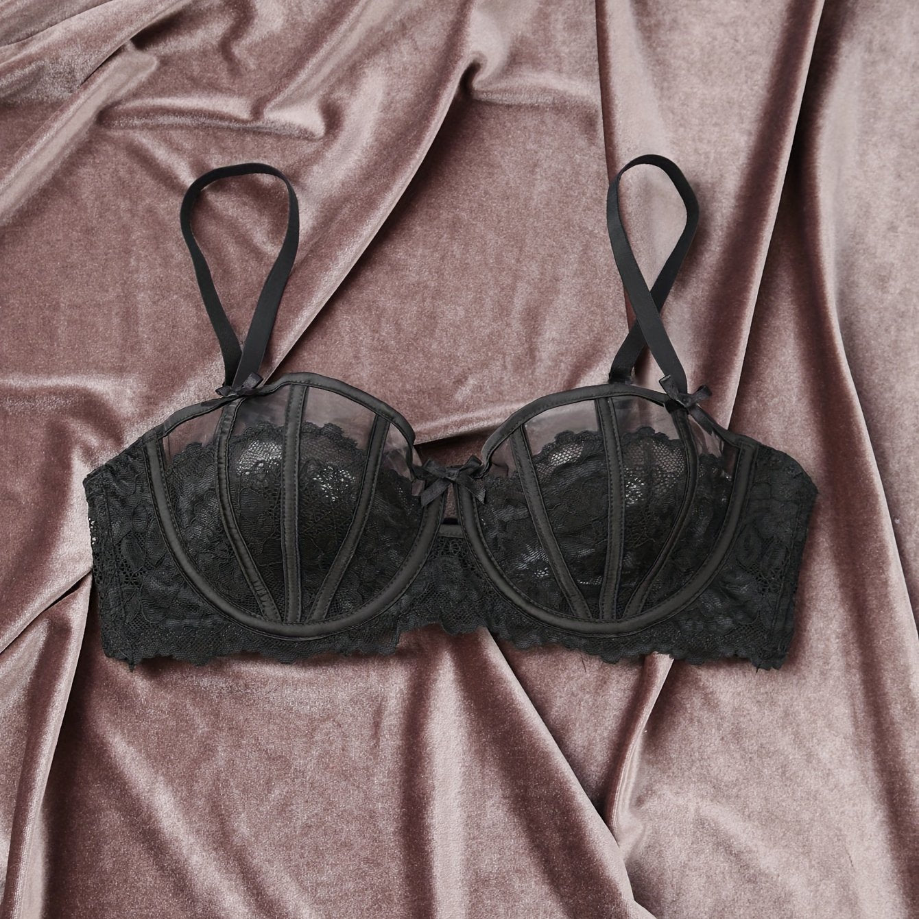 Sujetador floral sin forro con encaje para mujer con ropa interior de malla transpirable para comodidad