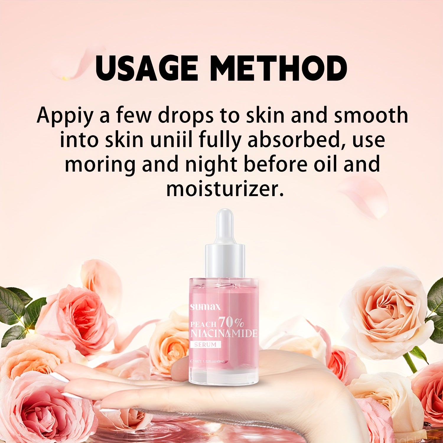 45ml Shaftoli Niacinamide Serum yuzni yoritish, namlantirish va niqob qilish uchun