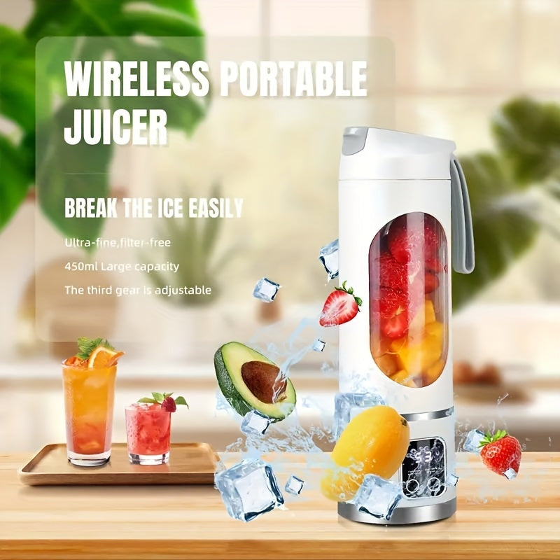 Exprimidor de frutas recargable por USB portátil para batidos y smoothies 15oz