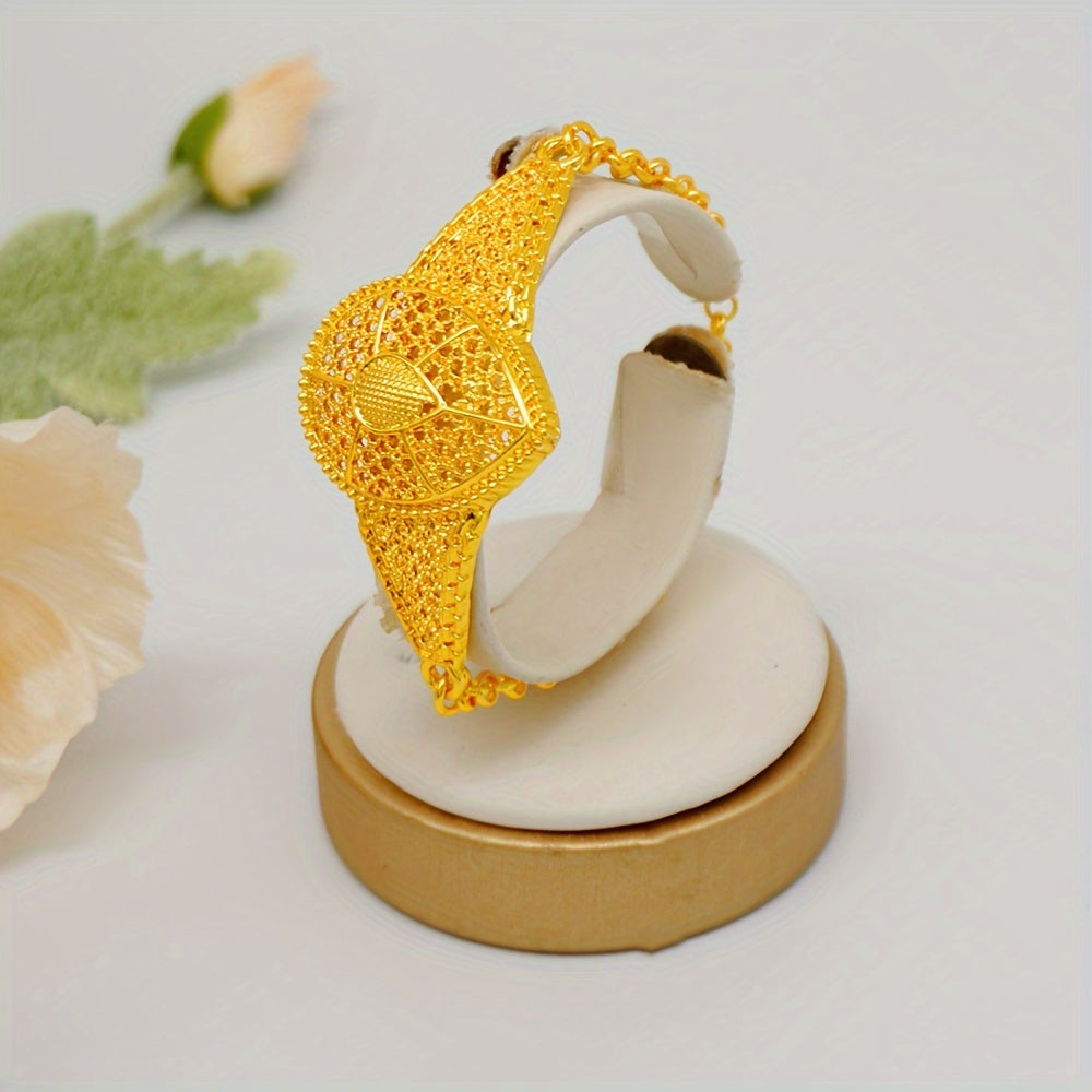 Copper Gold Bridal Jewelry Set with Tassel Earrings Necklace Ring Bracelet