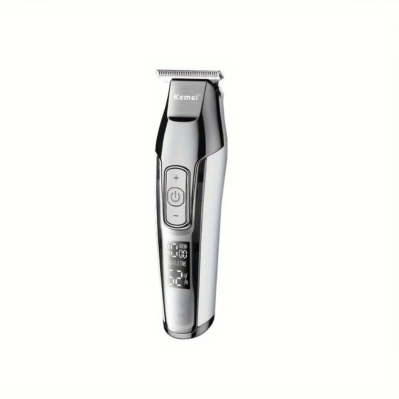 Cortapelos profesional para hombres con pantalla LED, recargable por USB, múltiples velocidades y cuchillas de precisión