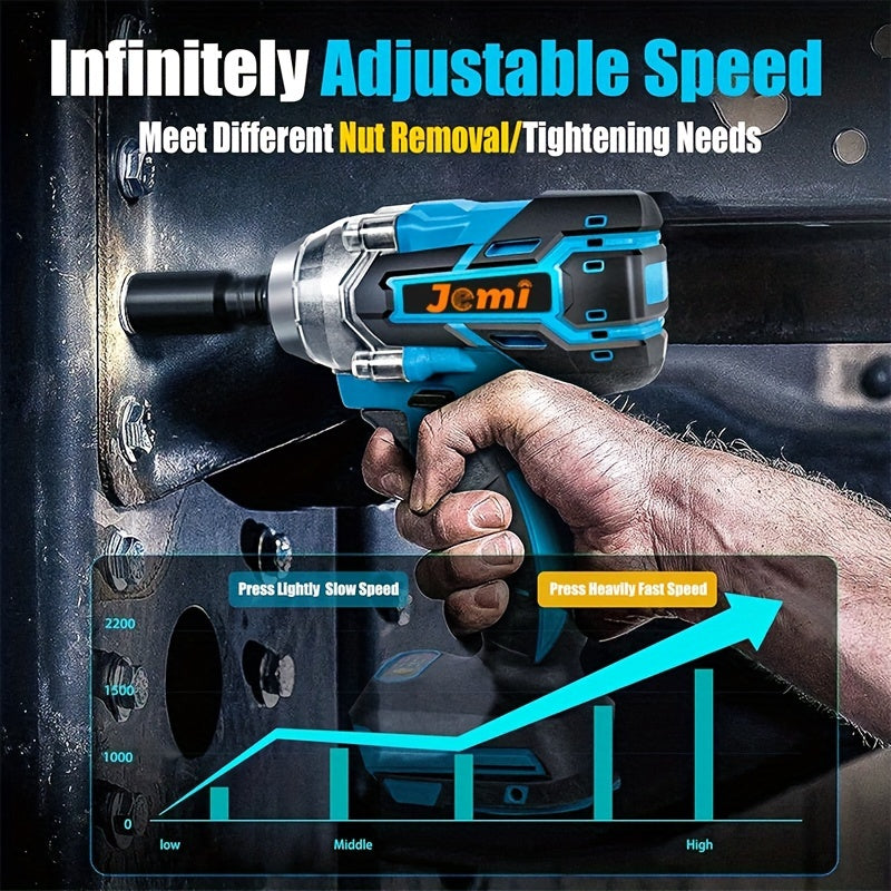 21V Brushless Cordless Impact Wrench with Variable Speed and High Torque
