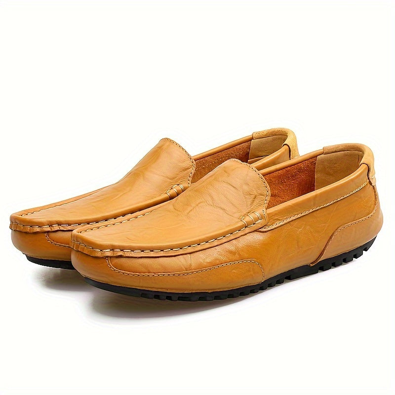 Men's Casual Slip-On Driving Moccasins Leather Low Top All-Season