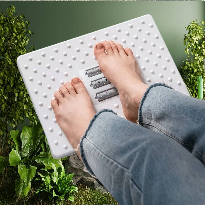 Ergonomic Office Footrest with Massage Rollers, Adjustable, Anti-Tilt, Durable Plastic