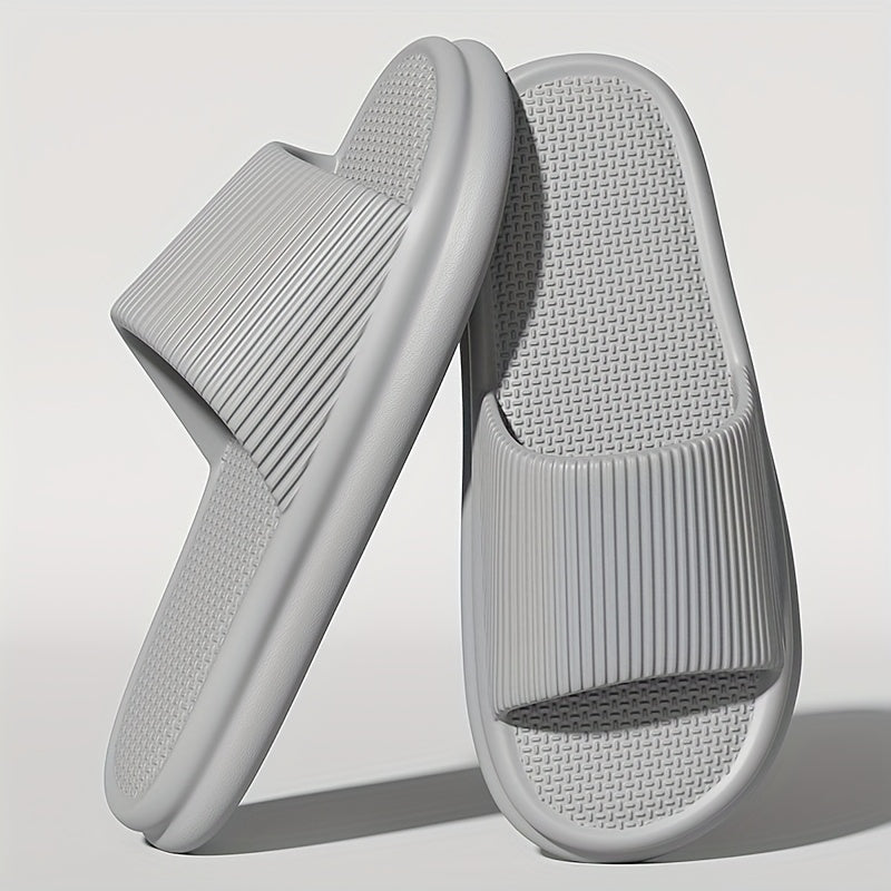 Plus Size 48-49 EVA Slides for Indoor Outdoor Non-Slip Quick-Dry Black