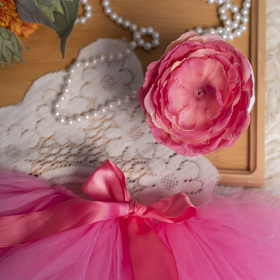Baby Photography Outfit with Tutu Skirt Headband and Props for Christmas Halloween Thanksgiving Easter and New Year