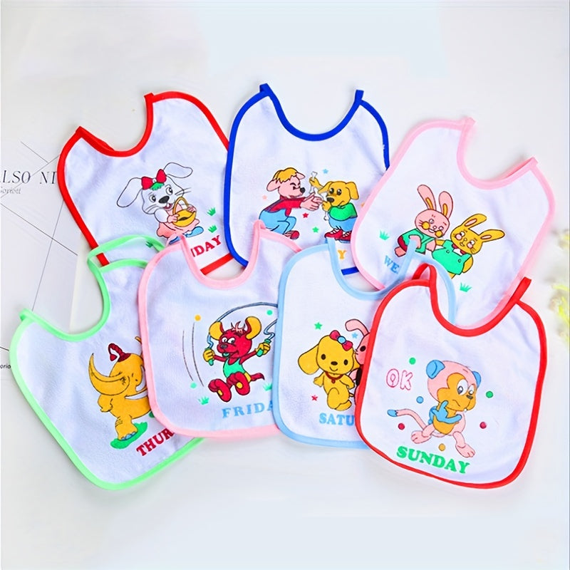 Baby Bibs Set 7 Pieces Waterproof Non-Weighted Bibs for Babies and Newborns