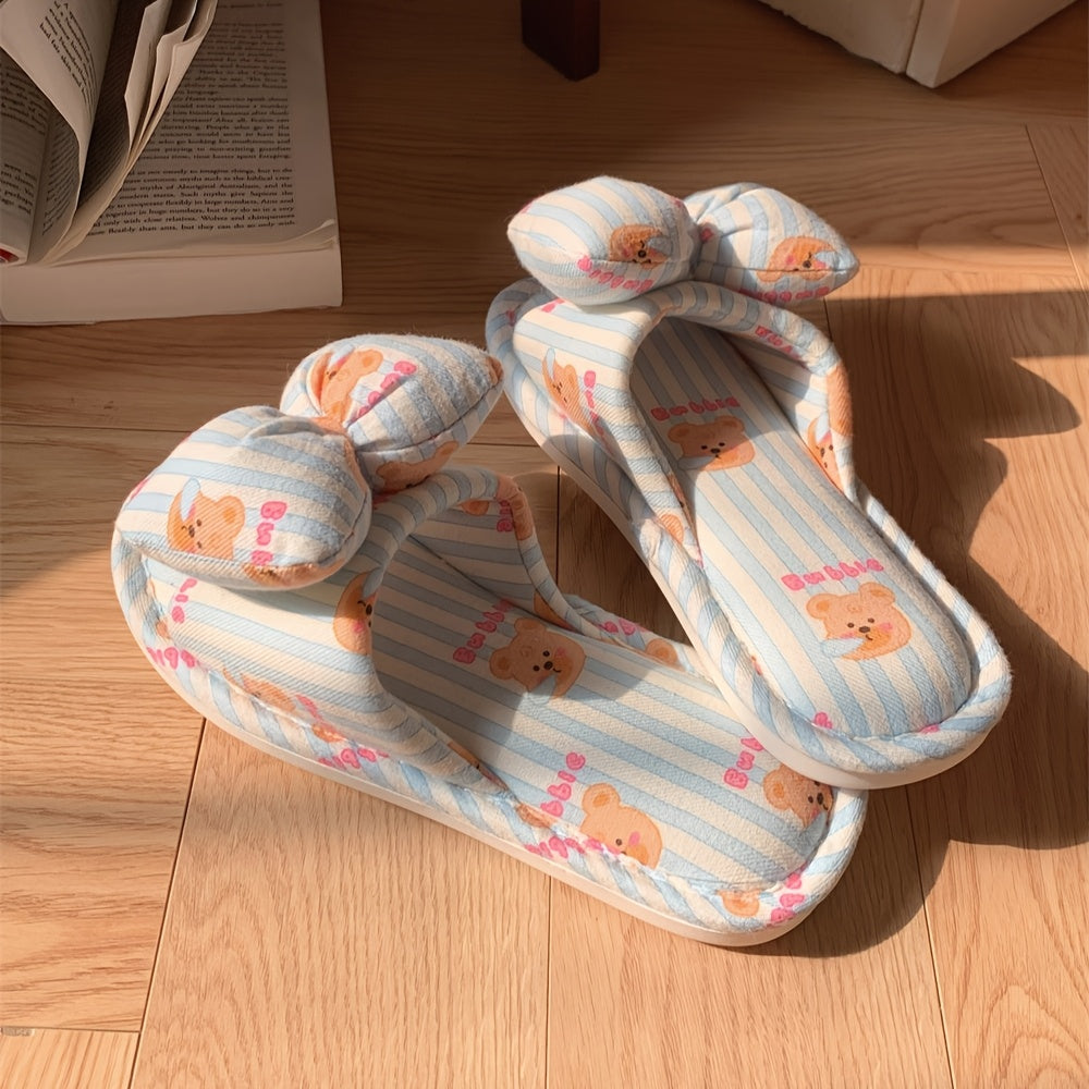 Ayollar uchun chiroyli multfilm quyonli shlyapka yumshoq nafas oladigan ichki poyabzal