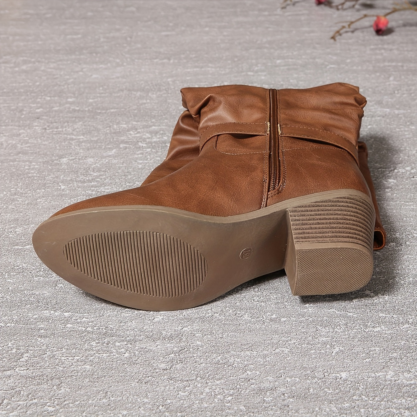 Женские сапоги в стиле Chelsea до колена из искусственной кожи однотонные всесезонные