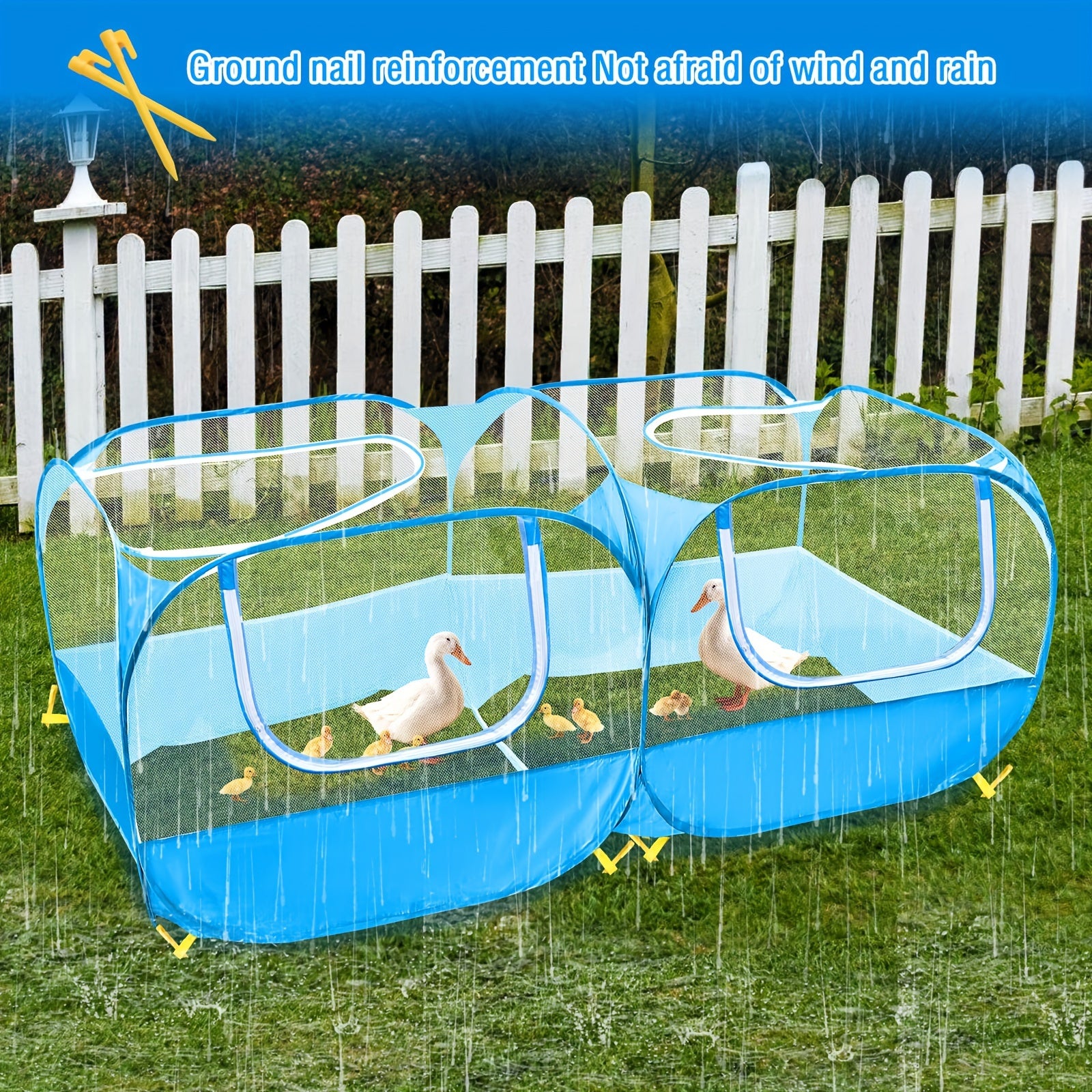 Складной дышащий вольер для домашних животных с прозрачной сеткой для крупных кур