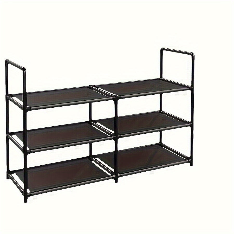 Estante para zapatos de metal, de 3 a 4 niveles, impermeable, resistente, ahorra espacio, organizador de almacenamiento