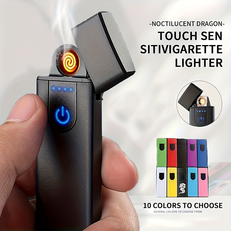 Rechargeable Windproof Electric Lighter Portable Touch-Sensing Tungsten Flameless