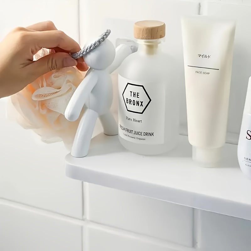 Zamonaviy plastik devorga o'rnatiladigan saqlash raflari oshxona va hammom uchun.