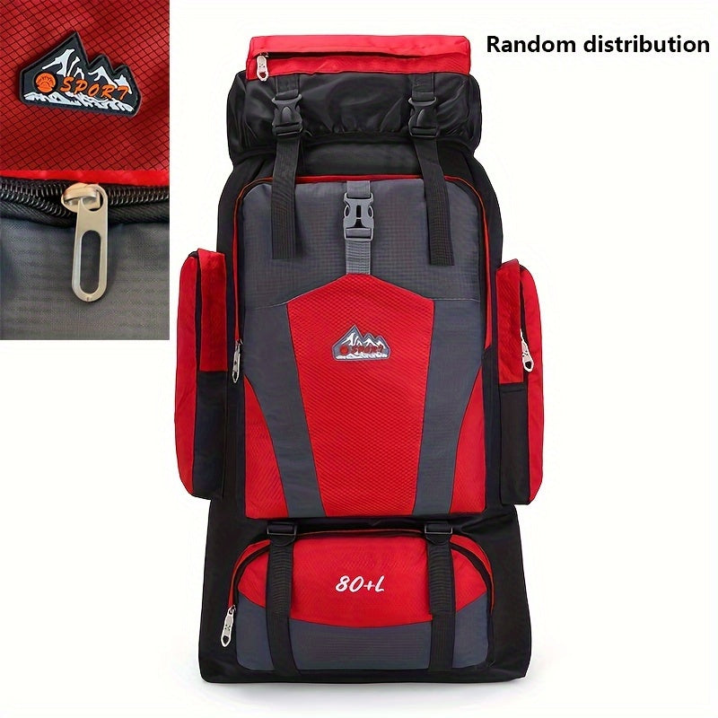 Large 80L Hiking Backpack for Men and Women Lightweight Nylon Casual with Multiple Pockets