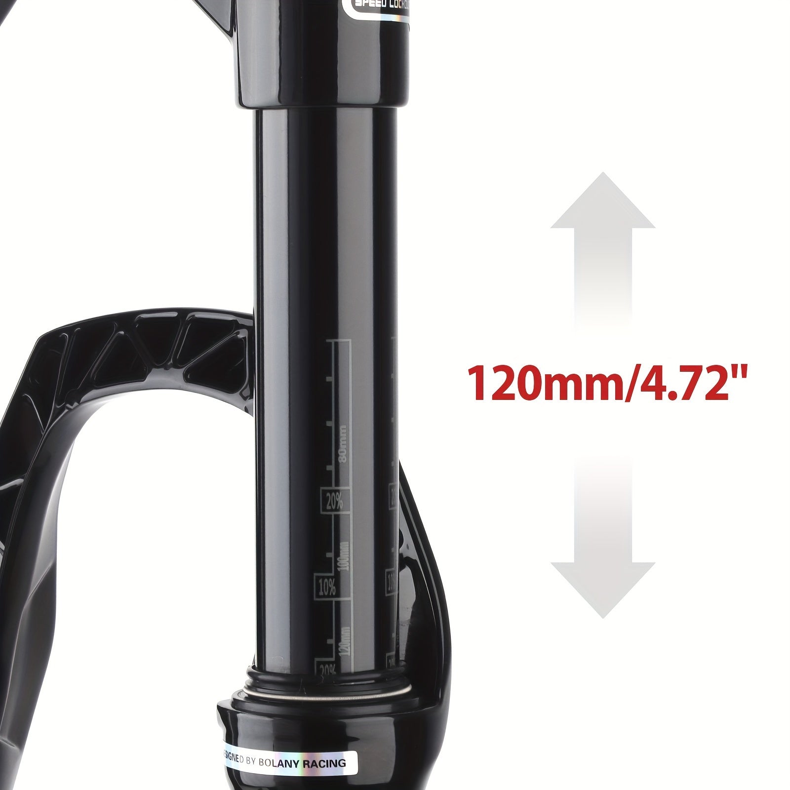 Mountain Bike Air Suspension Fork 120mm Travel Aluminum Alloy Black Universal Fit