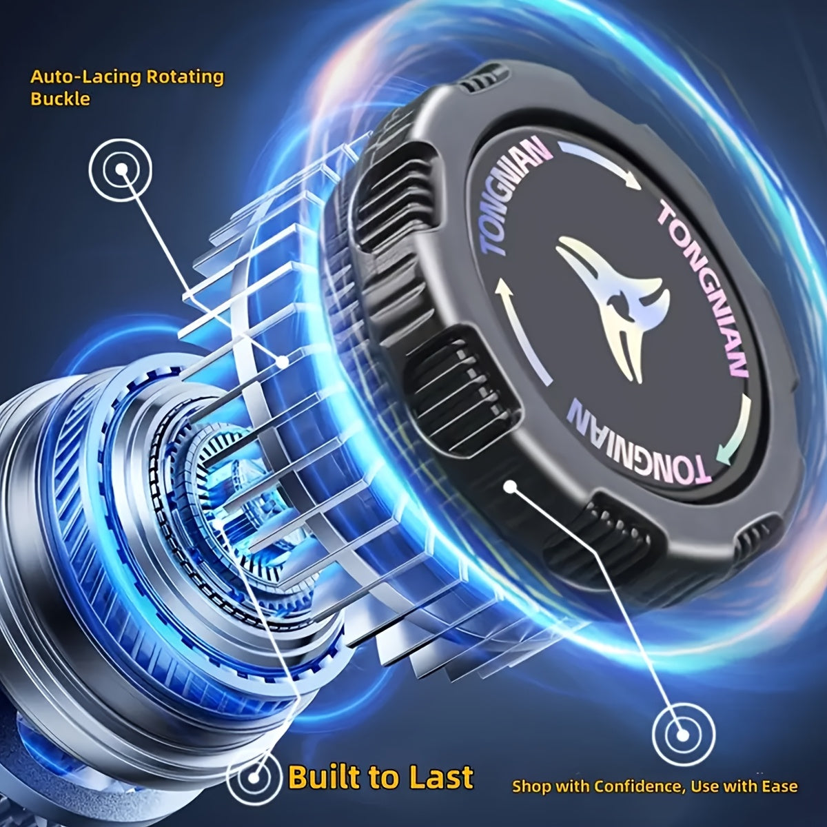 Unisex Shoe Accessories Rotate Fastener for Sports and Outdoor Shoes