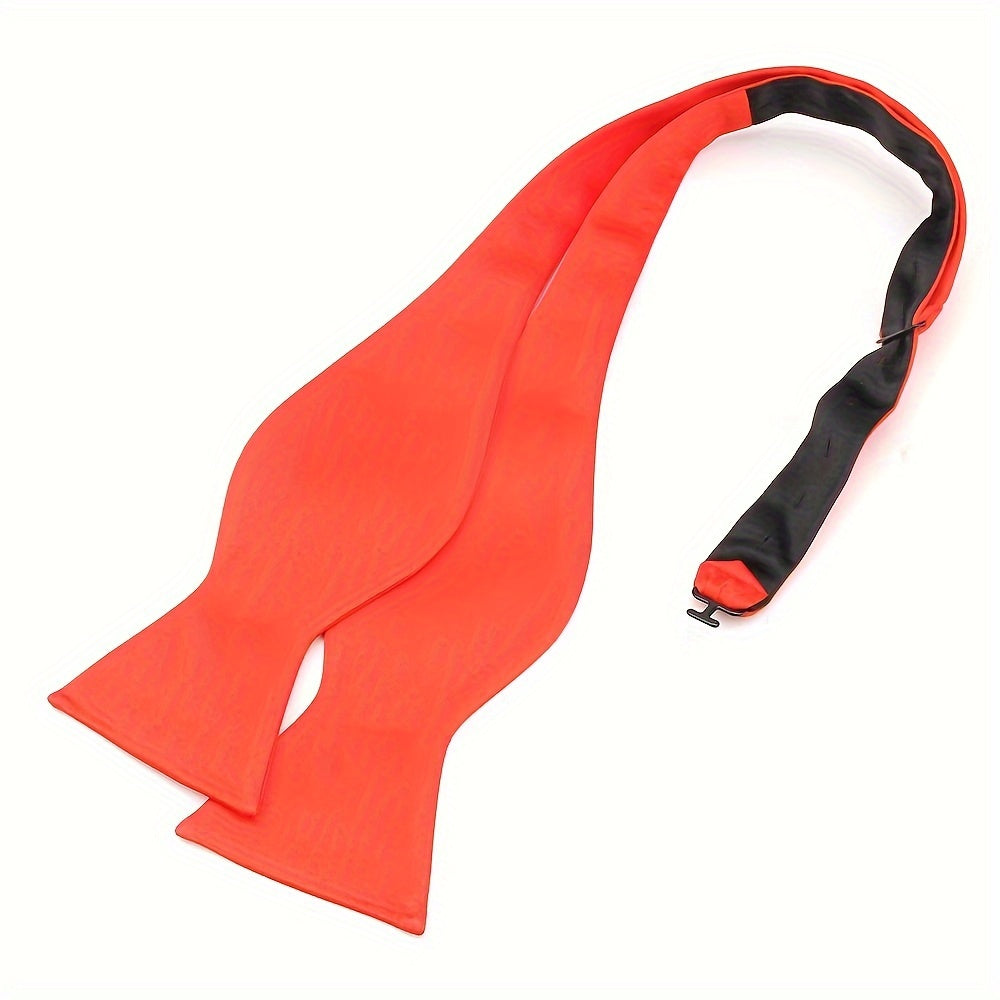 Men's Bow Tie for Weddings and Formal Events Black Satin Adjustable Accessory